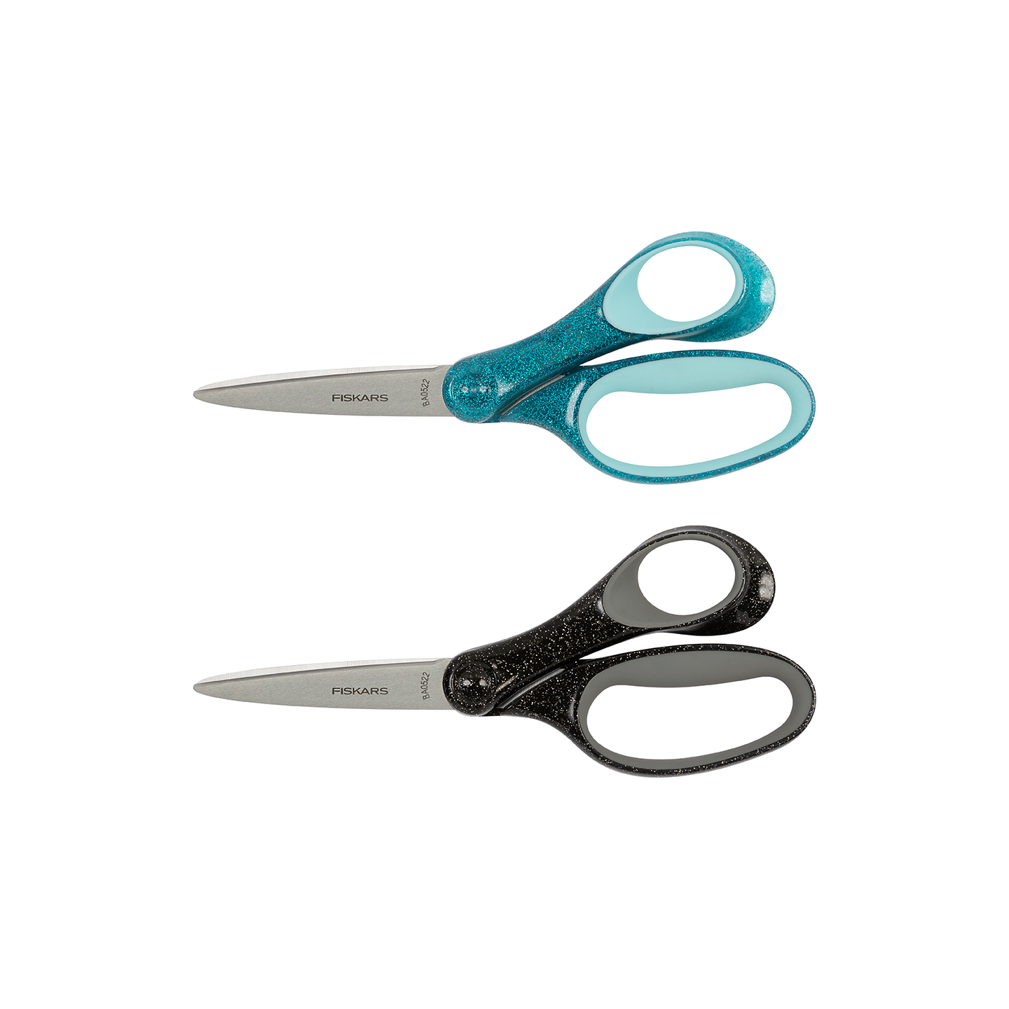 Lot of 15 FISKARS Student Scissors 7 Blue Glitter Handle Comfort Grip Age  12+